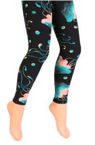 JANIKA leggings with jellyfish for girls | Sokisahtel