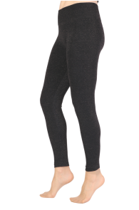 KATIA black glittering warm thermal leggings | Sokisahtel