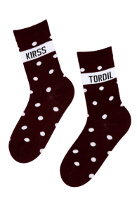KIRSS TORDIL kirsipunased puuvillased sokid