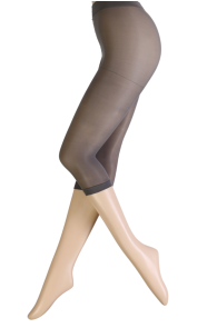 LAILA grey sheer capri leggings for women | Sokisahtel