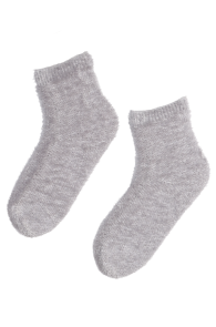 Женские мягкие и пушистые домашние носки серебристого цвета LOORES | Sokisahtel