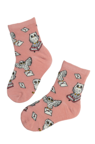 OWL roosad öökullidega sokid lastele | Sokisahtel