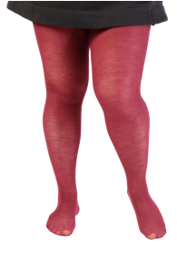 MILANA plus size burgundy merino wool tights | Sokisahtel