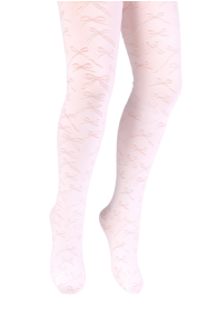 MILLIE white tights with ties for kids | Sokisahtel