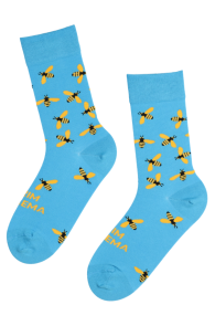 PARIM VANAEMA blue socks with bees | Sokisahtel