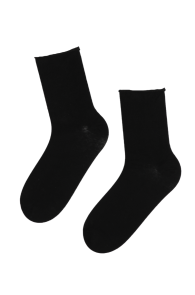 Мужские антибактериальные носки черного цвета с серебряной нитью и удобной кромкой OLEV | Sokisahtel