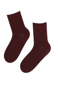 Мужские антибактериальные носки бордового цвета с серебряной нитью и удобной кромкой OLEV | Sokisahtel
