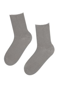 Мужские антибактериальные носки серого цвета с серебряной нитью и удобной кромкой OLEV | Sokisahtel