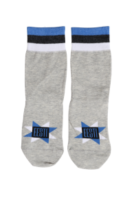 ONLINE gray socks with blue-black-white edge | Sokisahtel