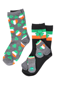 Носочный комплект из 2 пар носков в ирландской тематике и 1 квартета носочков для собачки ST. PATRICK'S DAY | Sokisahtel