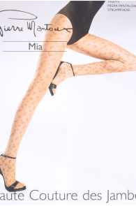 Pierre Mantoux MIA skin toned tights with a pattern | Sokisahtel
