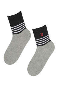 RENE light grey socks with an anchor | Sokisahtel