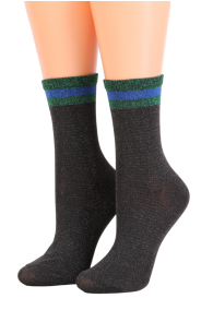 SÄDE brown glittering women's socks | Sokisahtel