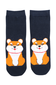 DOG dark blue Shiba Inu socks | Sokisahtel