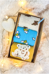 Подарочный набор из 3 пар романтичных носков для женщин BUZZ | Sokisahtel