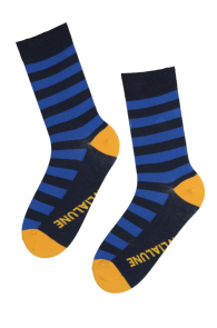 TUHVLIALUNE blue men's socks with stripes | Sokisahtel
