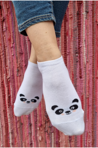 WHITE PANDA valged pandadega madalad sokid