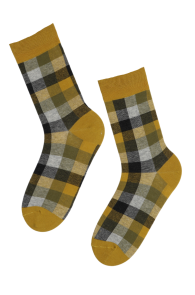 WILHELM yellow checkered socks | Sokisahtel