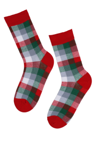WILHELM red checkered socks | Sokisahtel
