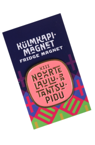 2023.a Noorte Laulu- ja tantsupeo roosa külmkapimagnet
