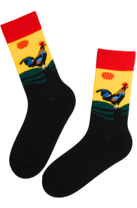 SONNY cotton socks with roosters | Sokisahtel