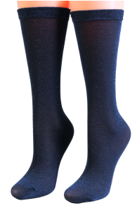 Фантазийные носки тёмно-синего цвета с блеском SPARKLE | Sokisahtel