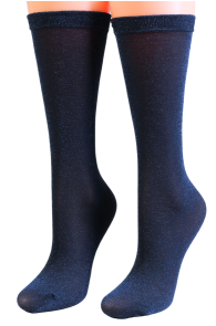 SPARKLE dark blue glittery socks 