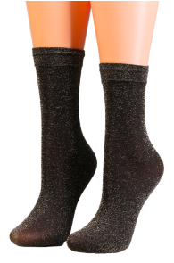 SPARKLE socks with golden sparkle 