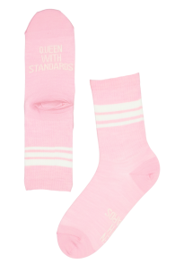 QUEEN WITH STANDARDS roosad meriinovillased sokid lastele | Sokisahtel
