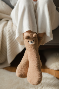 STELLA helepruunid pehmed karuga sokid | Sokisahtel