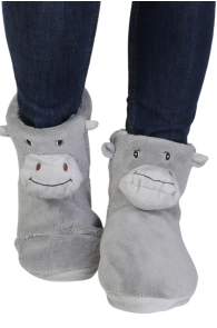 BUDAPEST warm slippers with hippos | Sokisahtel