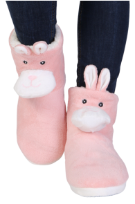BUDAPEST warm slippers with bunnies | Sokisahtel