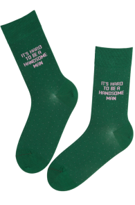 TAAVI green cotton socks for a handsome man