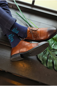 Хлопковые носки тёмно-синего цвета для красивых мужчин TAAVI | Sokisahtel