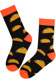 TACOBE black cotton socks with tacos | Sokisahtel