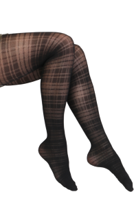 TARTAN ruudulised musta värvi sukkpüksid