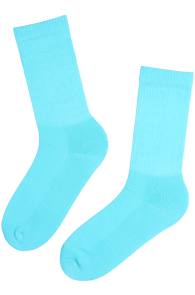 Хлопковые носки лазурного цвета для занятий спором TENNIS | Sokisahtel