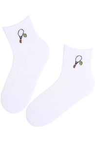 Хлопковые носки белого цвета для занятий спортом TENNIS DAY | Sokisahtel