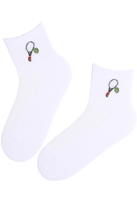 TENNIS DAY white cotton sport socks | Sokisahtel