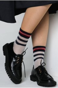 THALIA dark blue sheer socks | Sokisahtel