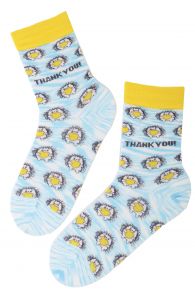 THANK YOU (AITÄH) cotton socks with hedgehogs | Sokisahtel