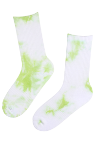 TIEDYE rohelised puuvillased sokid | Sokisahtel