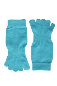 Укороченные хлопковые носки синего цвета с пальцами TOES | Sokisahtel
