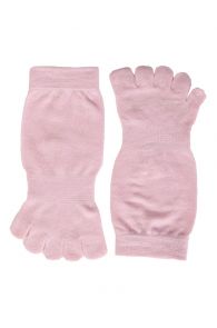 Укороченные хлопковые носки розового цвета с пальцами TOES | Sokisahtel