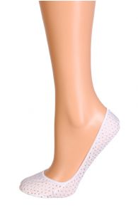 White airy ballet flats with small perforations for increased breathability.