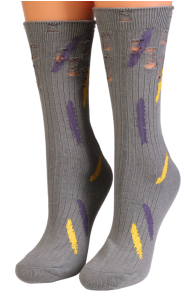 TREVISO grey torn socks | Sokisahtel