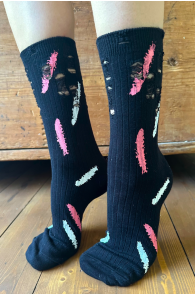 TREVISO black torn socks | Sokisahtel