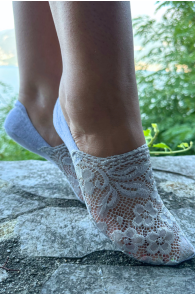 TUBE grey lace footies | Sokisahtel