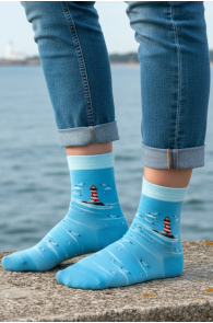 TULETORN sinised mereteemalised puuvillased sokid | Sokisahtel