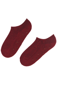 Укороченные (спортивные) носки из шерсти бордового цвета с нескользящей подошвой TUULI | Sokisahtel